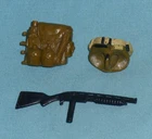 G.I. GI JOE gijoe FALCON WAIST body part + WEAPONS LOT gun backpack FREE SHIP