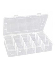 Plastic Organizer Box with Dividers Bead Organizer Tackle box 15 Large Grids