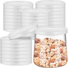 32 Pcs Oui Yogurt Jars Lids, Plastic Yogurt Container Jar Lids Sealed against...