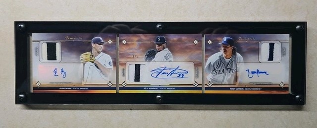 2023 Topps Luminaries George Kirby Felix Hernandez Randy Johnson Relic Auto #d/5