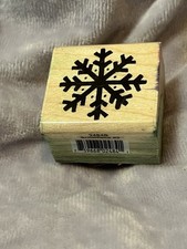 2002 Penny Black Craft Snowflake Wood Mounted Rubber Stamp Christmas Winter Snow