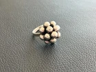 MELICIO RODRIGUEZ MEXICO Sterling Silver Vintage Ring 8.66 GRAM Bead Cluster 043
