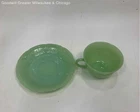 Vintage Fire-King Anchor Hocking Jadeite Green Teacup and Saucer