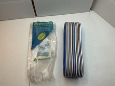 Vintage Wellington RE-WEB KIT Lawn Chair Webbing, 74  X 3  Blue White Orange