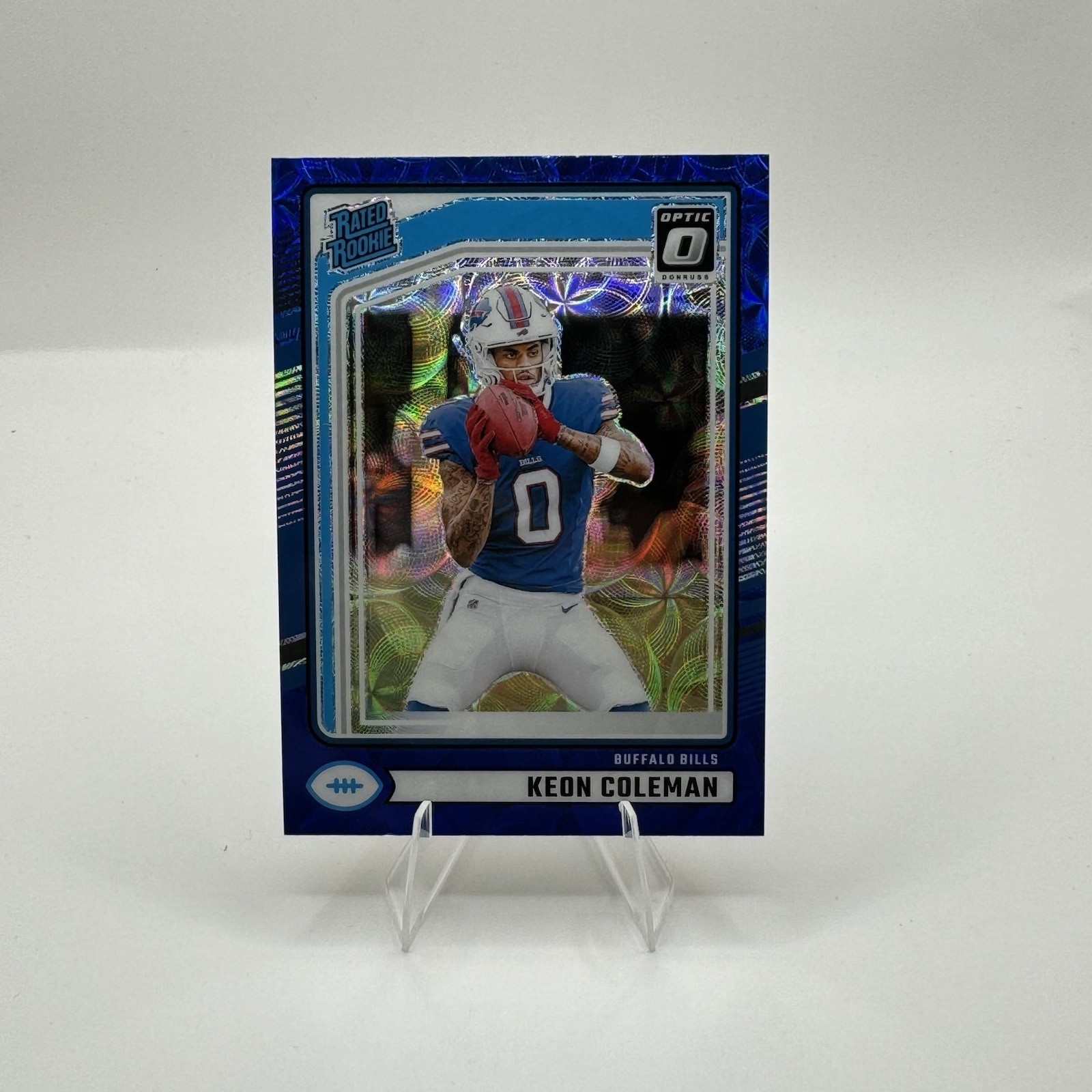 2024 Panini Donruss Optic Rated Rookie Keon Coleman #263 Purple Scope Prizm (RC)