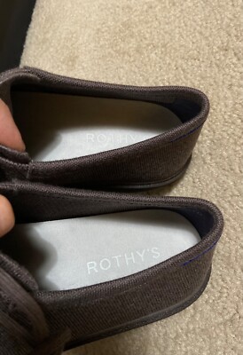 Rothys Monty Mens Sz 11 Merino Wool Knit Lace grey loafers Casual Shoes Sneakers Rothy main image 2