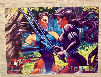 Psylocke vs Revanche - 1995 Fleer Ultra Marvel X-Men Greatest Battles   #136