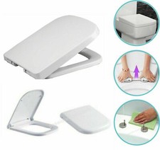 Luxury Bathroom Toilet Seat Soft Close White Seats Anti Slam WC Home Heavy Duty