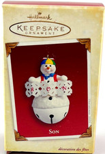 2005 Hallmark Keepsake Christmas Ornament Snowman Jingle Bell Son