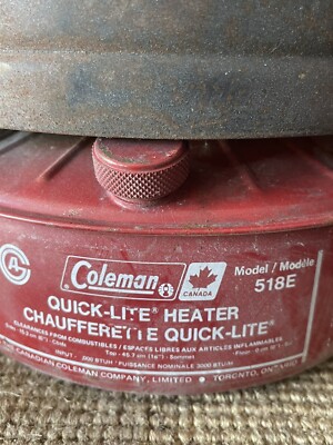 COLEMANコールマンヒーター518E Vintage Coleman Heater 518E Quick-Lite Heater | eBay