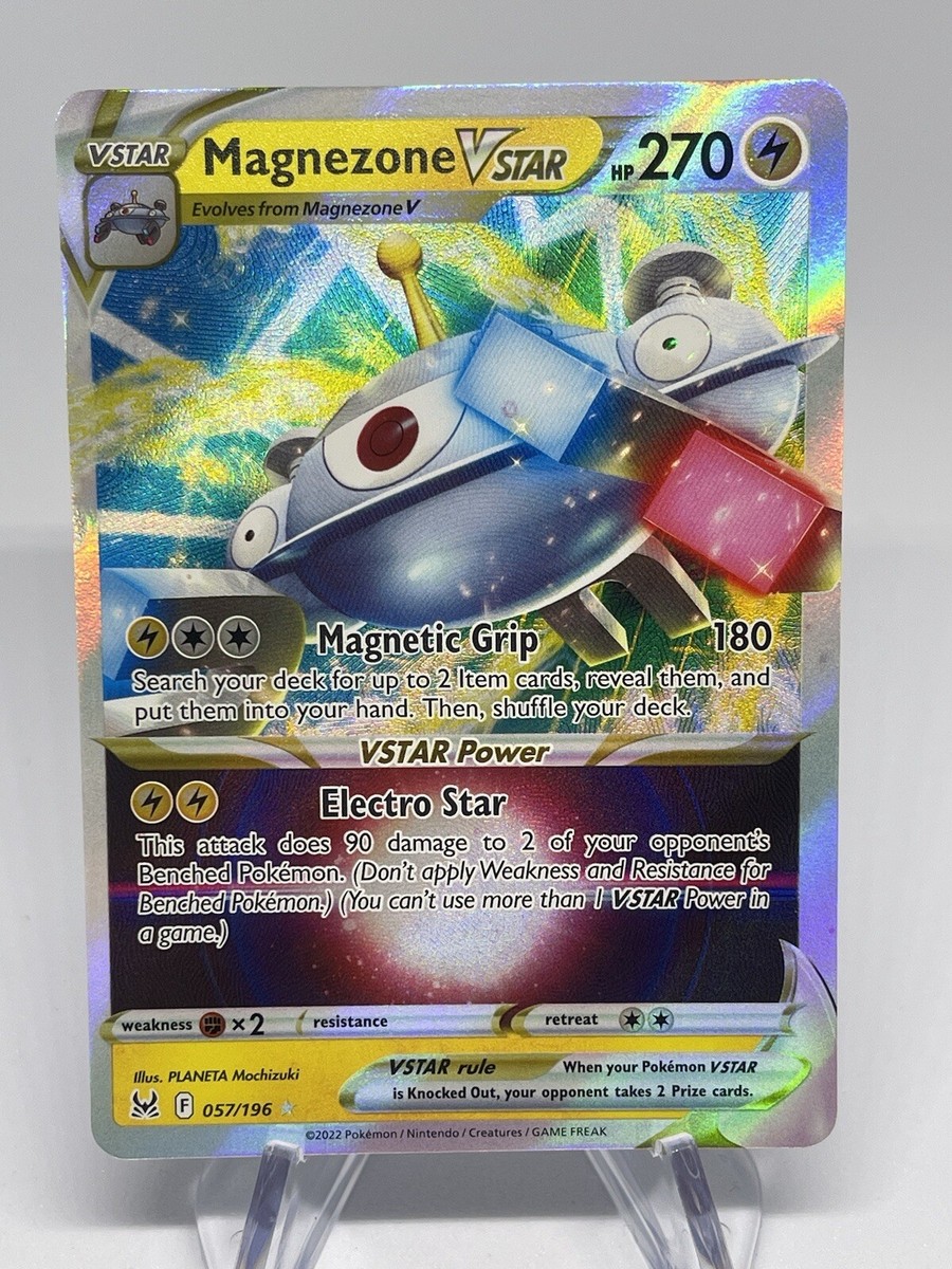 magnezone v pokemon card value Magnezone V OC Miscut Error Pokemon Card Lost Origin Holo Rare 056/196