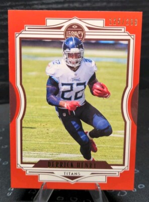 2021 Panini Legacy Football Derrick Henry Red Parallel SP 125/299 Titans #80