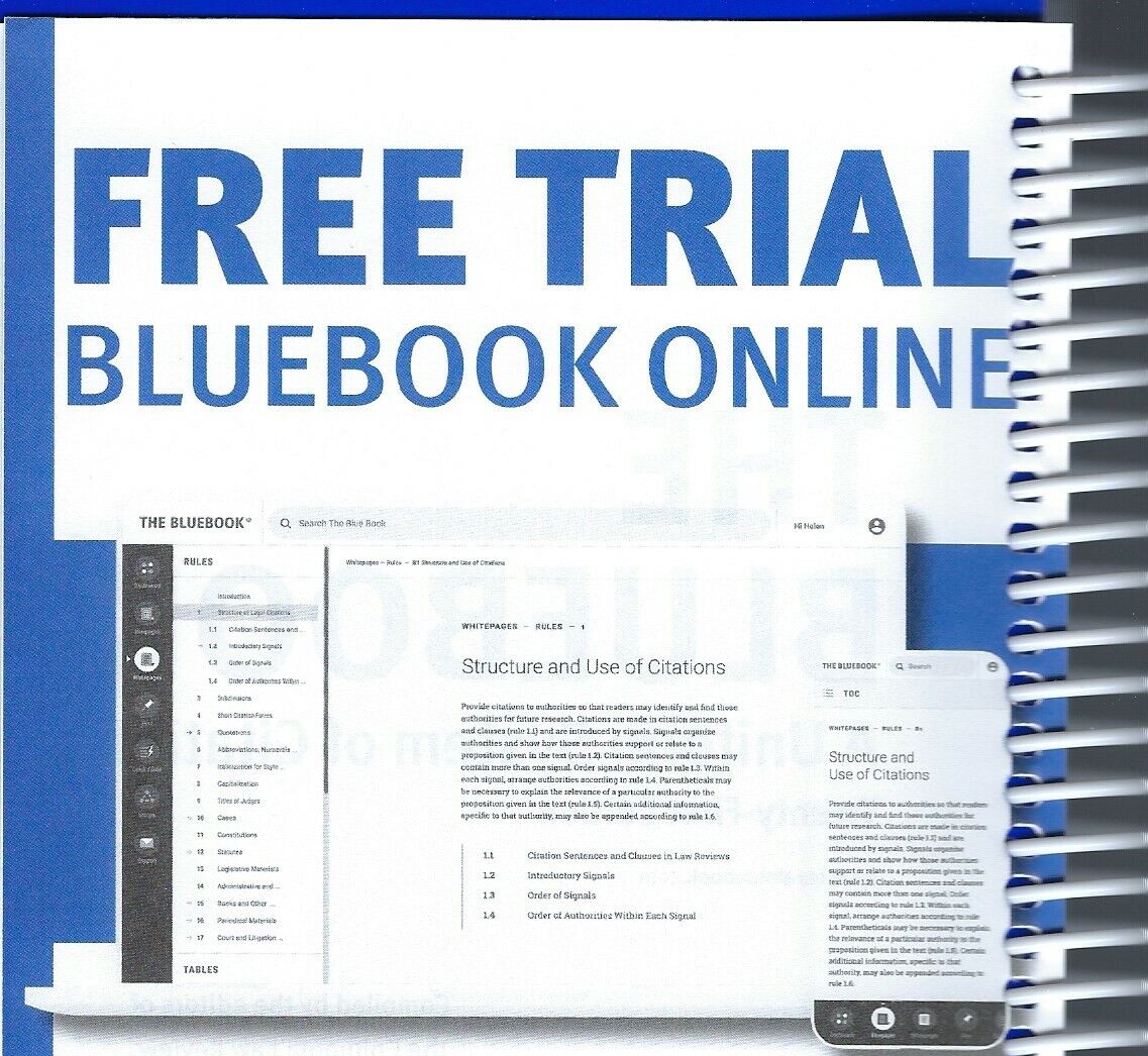 Homepage  The Bluebook Online