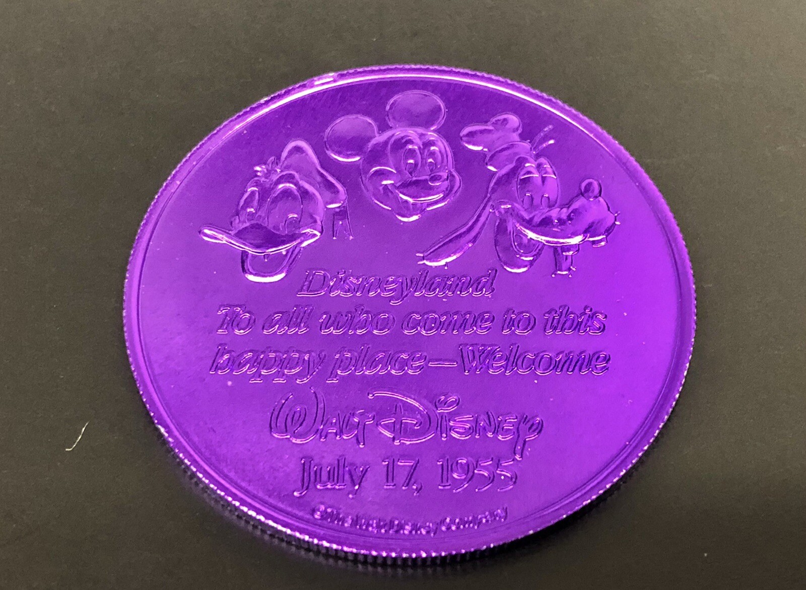 Set of 4 Disneyland 35th Anniversary Commemorative Souvenir Coin