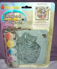 Craft House  ETCHED IN SLATE KITTENS  Painting Kit   34301