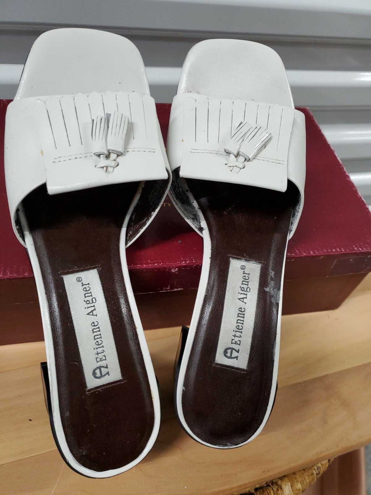 Etienne Signer VINTAGE Leather White Cape May Shoes 7… Gem