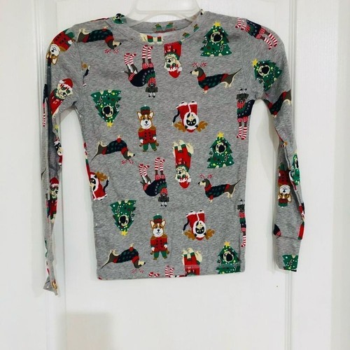 Brand New Old Navy Christmas Dogs Long Sleeve Pajamas Grey Size Large (10)
