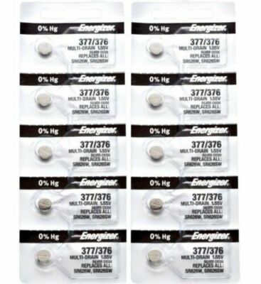 Energizer 377 376 WATCH BATTERY SR626SW SR626W Silver Oxide Battery 50 Pack-New