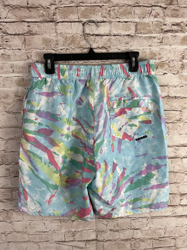 Neff Shorts Mens Size Small Swim Trunks Retro Pastel Tie Dye AOP Rare - Image 2 of 4