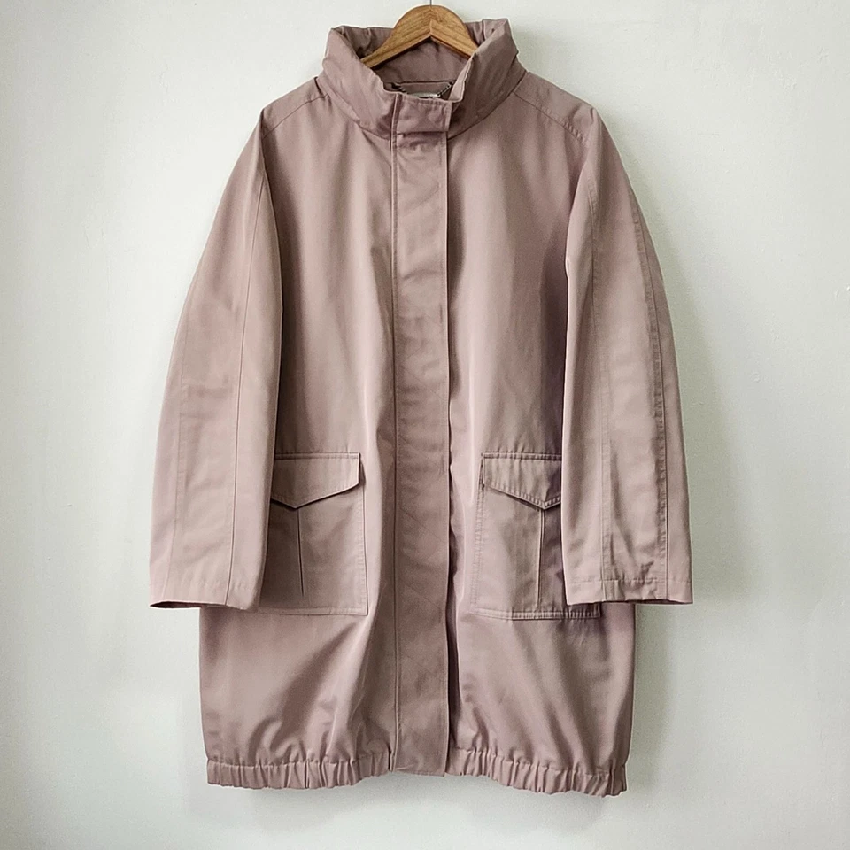 Windsmoor Beige Hooded Midi Length Fall Coat Timeless Fashion Large Pockets NWOT - Image 3 of 4