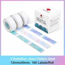 Phomemo D30 Sticker Paper 12×40mm Starry Night Self-Adhesive Thermal Label