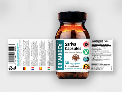 DR WAKDE'S Sariva Capsules (Anantomoola | Hemidesmus indicus) | 60 Veg Caps |... - Picture 4 of 11