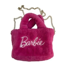 Skinnydip x Barbie Pink Grab Bag Fluff Fur Mini Tote 2023 Limited edition