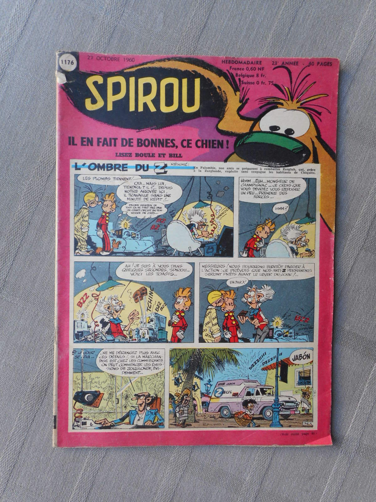 Hebdo Le Journal De Spirou N°1176 1960 In Correct Condition
