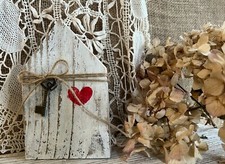 Valentines Rustic Primitive Farmhouse Country Handcrafted Wood Sign Home Decor