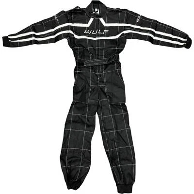 Wulfsport Cub Black Kids Motocross Motorbike Kart Race Suit MX Off Road Junior