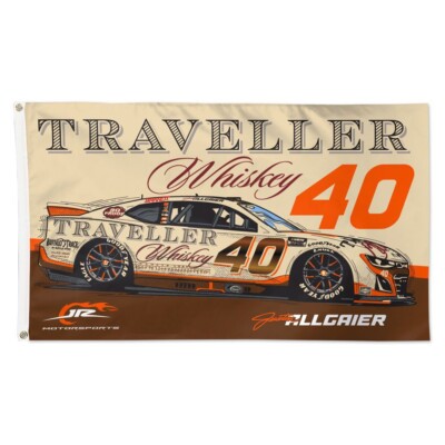 Justin Allgaier #40 Traveller Nascar Car Racing 3x5 FT Flag Wall Decore Banner