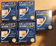 (5) OCuSOFT Lid Scrub Original Pre-Moistened Pads for Eyelids 30CT Exp 09/2025