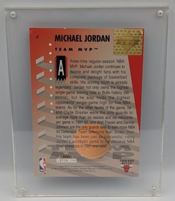 Michael Jordan 1993 Upper Deck Team MVP #4 Jumbo 5x7 Hologram