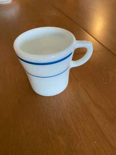 Vintage Pyrex Tableware Corning  Blue Band Mug - 38