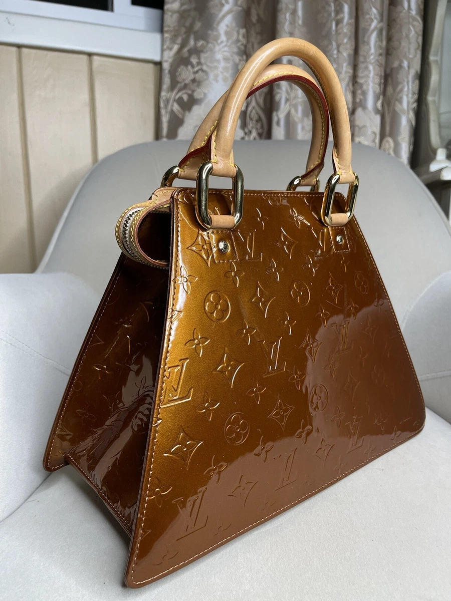 Louis Vuitton Forsyth Handbag Monogram Vernis GM Orange Brown