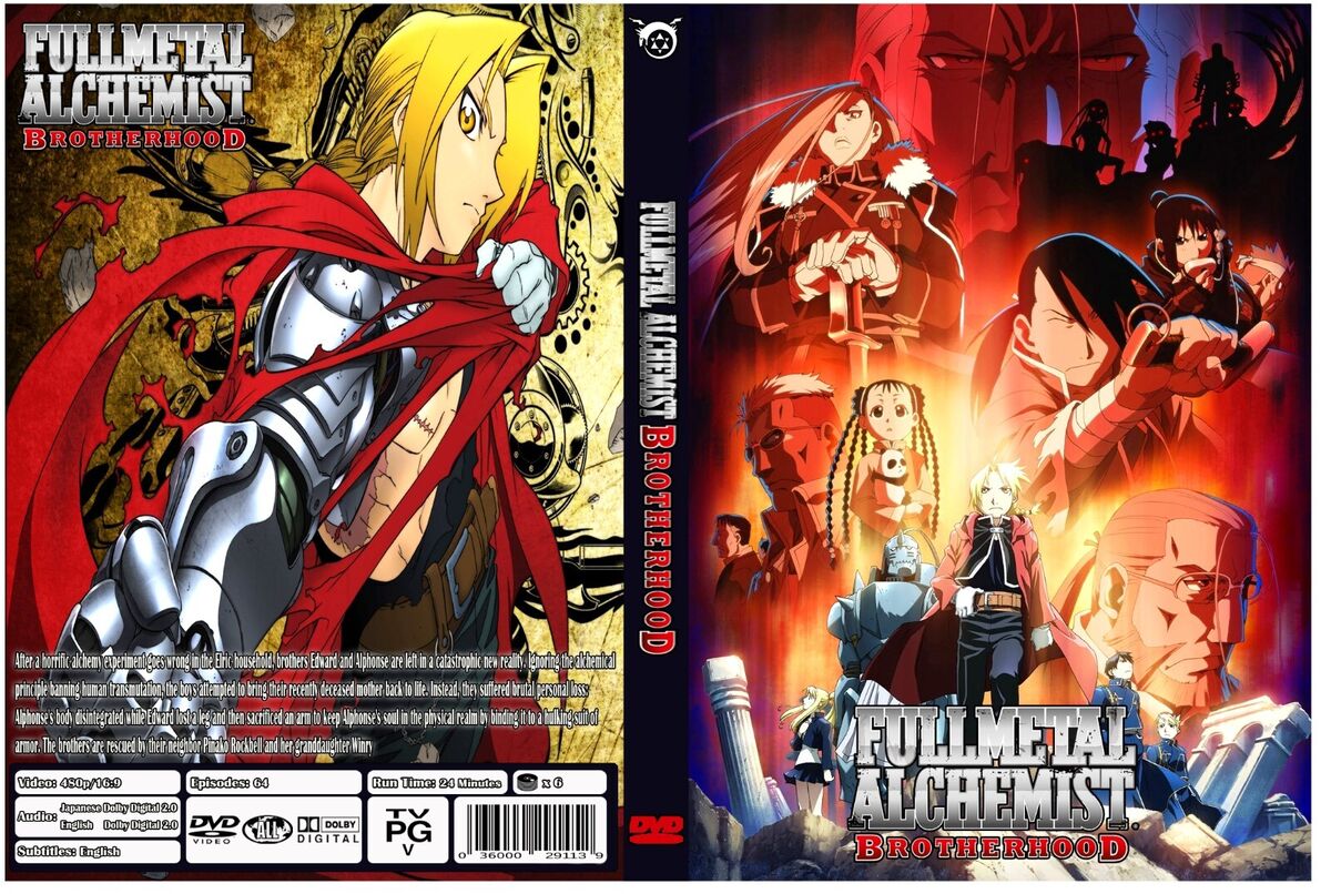 ANIME, FULLMETAL ALCHEMIST, BROTHERHOOD,6 DVD, 1-64 EPISODES