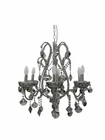 Ceiling Light Chandelier Pendant Lamp with Crystals in Smocky 6-Burner (4143)