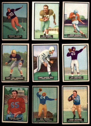 1951 Topps Magic Football Complete Set 3 - VG - Afbeelding 3 van 9