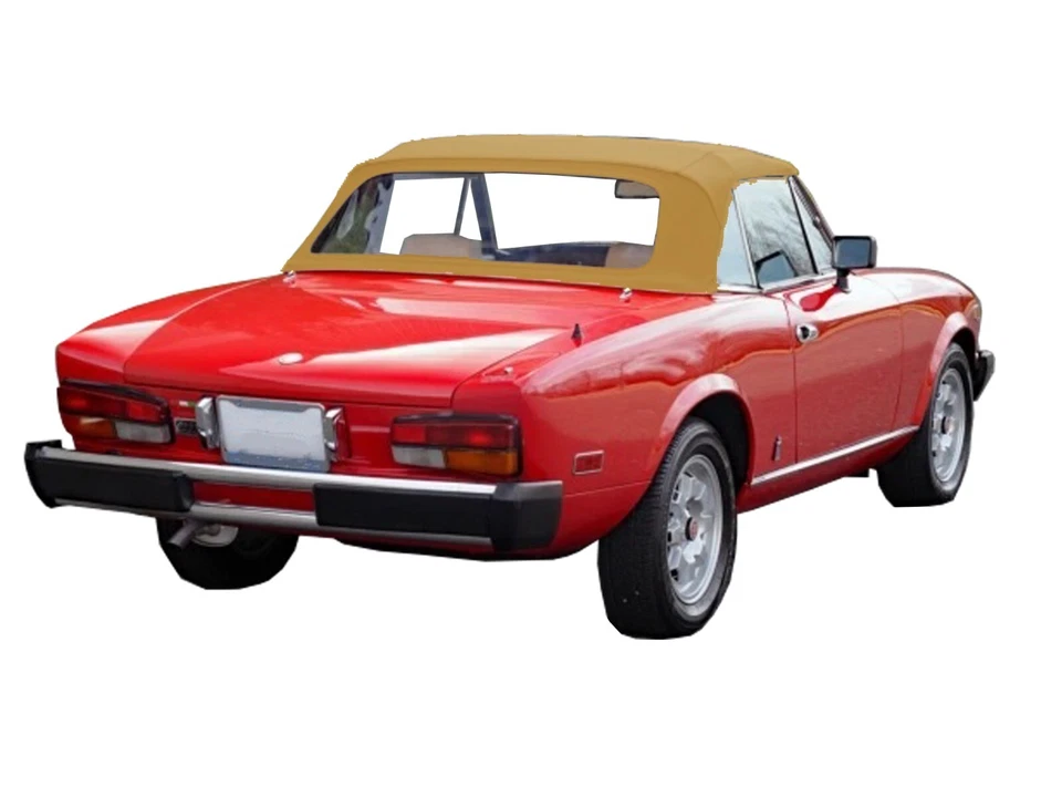 Fits Fiat 124 Spider CS1 1600 1800 Soft Top 1966-1979 HAARTZ TAN CANVAS - Image 4 of 4