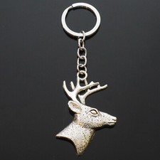 Large Deer Buck Head Antler - Sportsman Hunting Hunter Outdoorsman Keychain