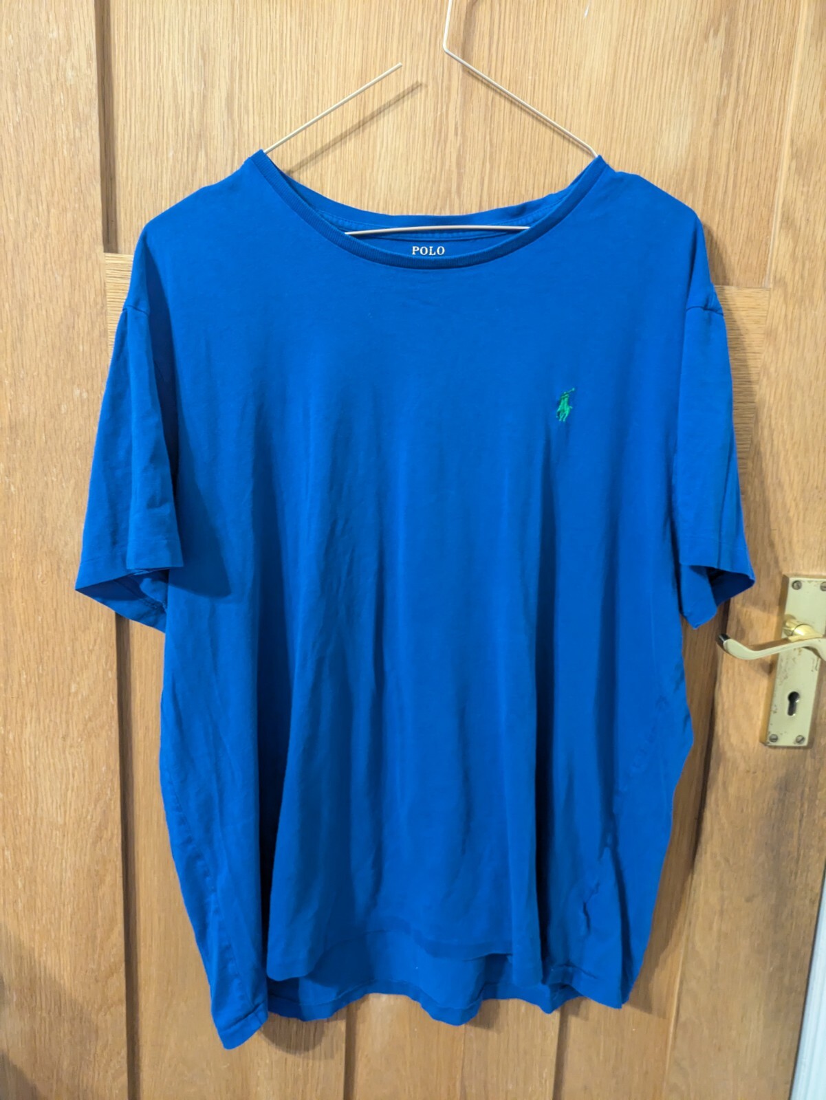 T Shirt Polo Ralph Lauren Uomo Large Reg. Logo pony girocollo blu fit