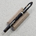 Vintage Hy-Grade Lever Fill Black & Brown Pearl 14K NIB 5-3/8 Inch Fountain Pen