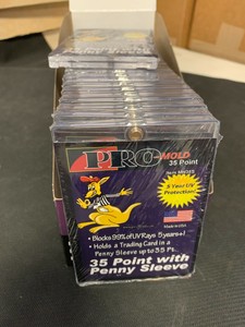 25 COUNT BOX Pro-Mold 35pt Magnetic One Touch Card Holders SLEEVED CARD MH35S
