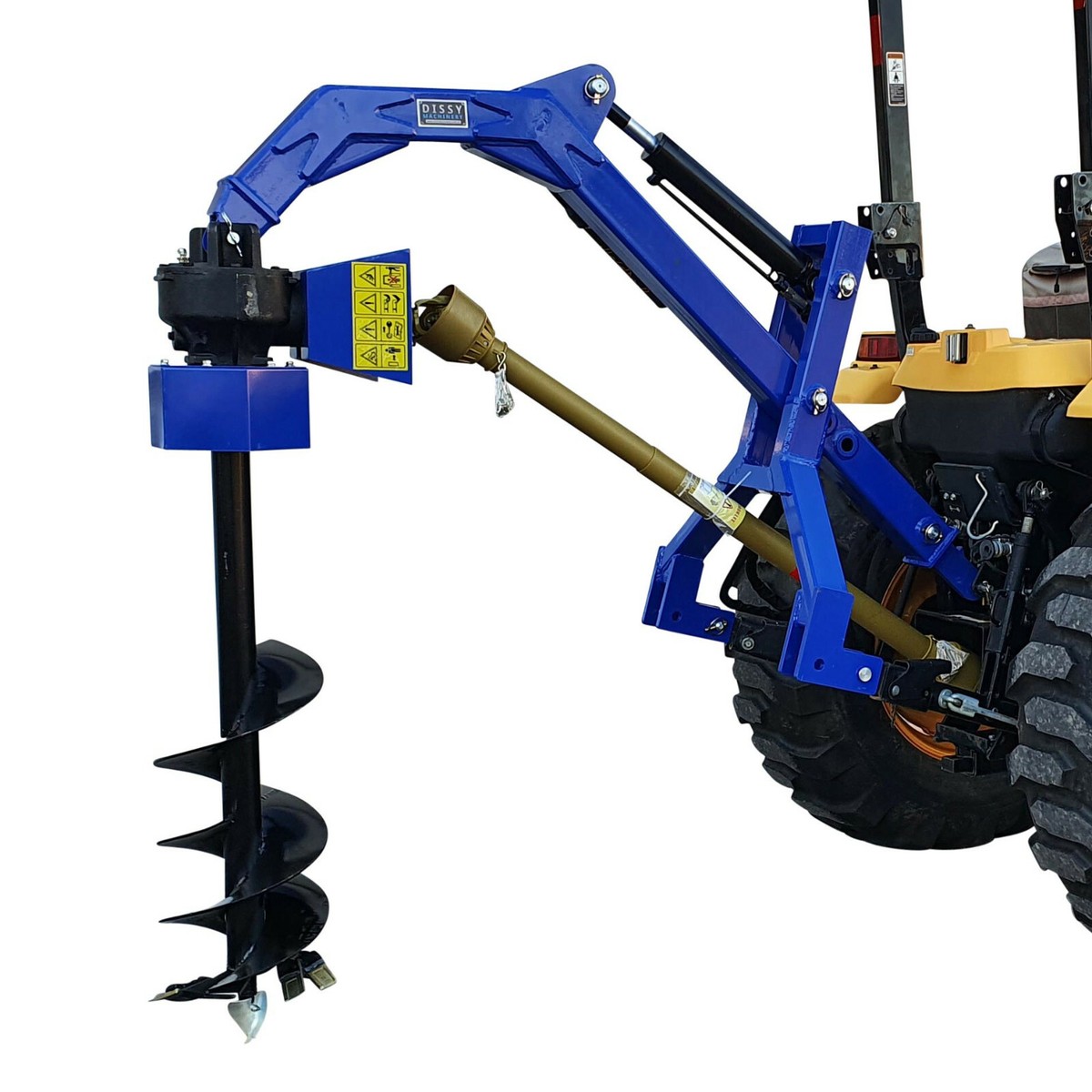 6-Inch Diameter Post Hole Digger Auger For Tractor 3-Point Hitch (Fits 2-Gear Box Shafts)