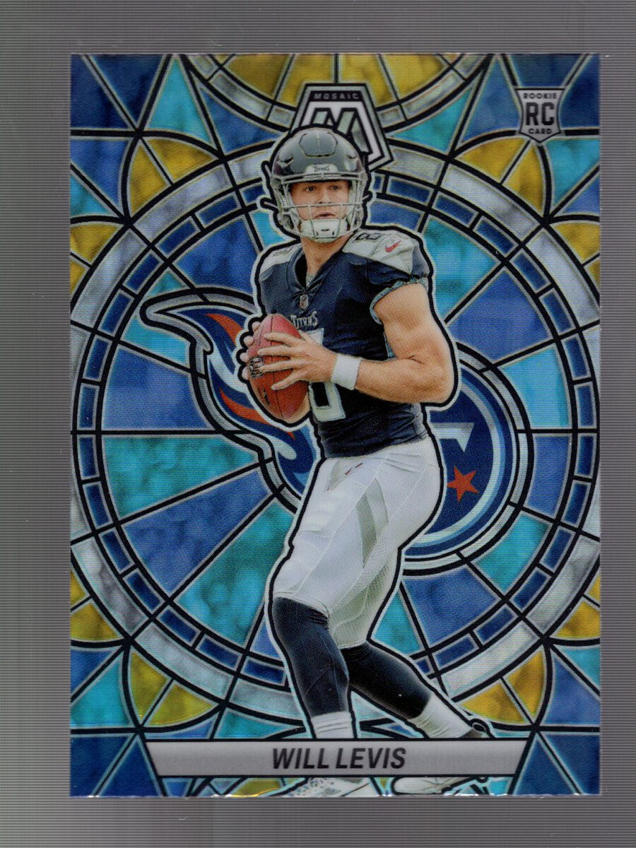 2023 Will Levis Panini Mosaic Stained Glass #24 Case Hit SSP RC Titans