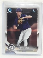 Justin Jarvis 2018 Bowman Draft Chrome Prospect - #BDC-104 - Milwaukee Brewers