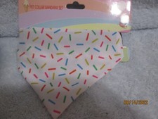 Pet Collar Bandana Colored Sprinkles Size Small See Pic 3 For Sizing Enlarge Pic