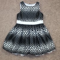 Girls Genuine Kids Osh Kosh Black & White Polka Dot Satin Holiday Dress 4t Girls Genuine Kids Osh Kosh Black & White Polka Dot Satin Holiday Dress 4t