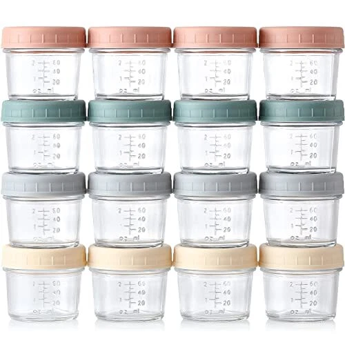 16 Pack 4oz Glass Baby Food Container Jars with Lids Stackable Baby Food Storage
Opens in a new wind