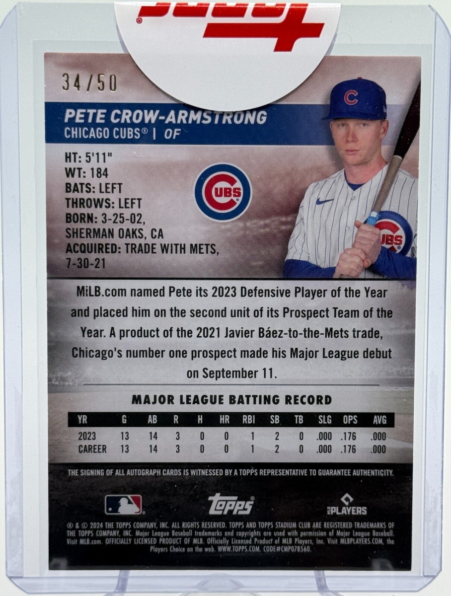 Pete Crow-Armstrong 2024 Topps Stadium Club Rookie Design